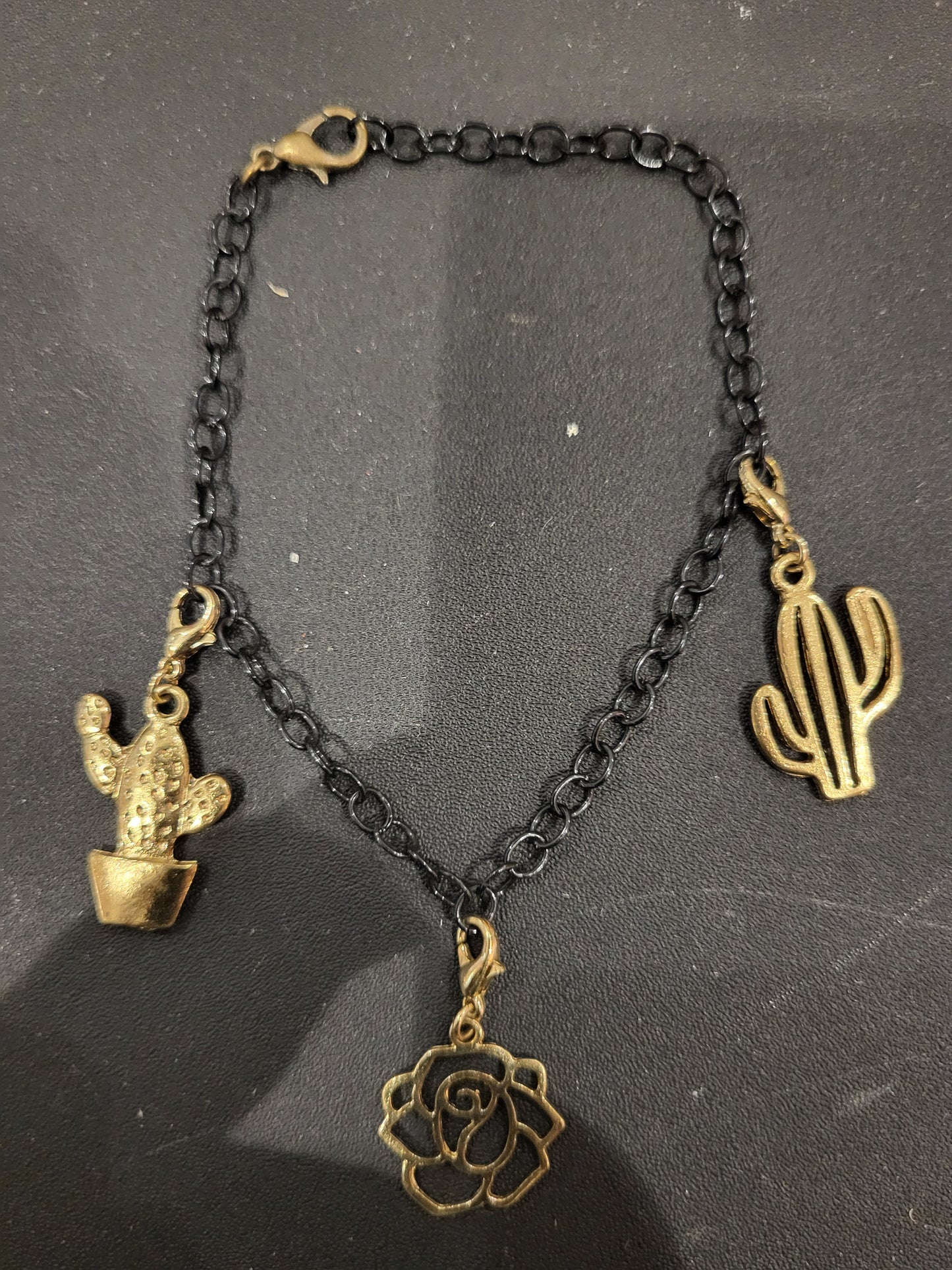 Handmade desert rose charm bracelet