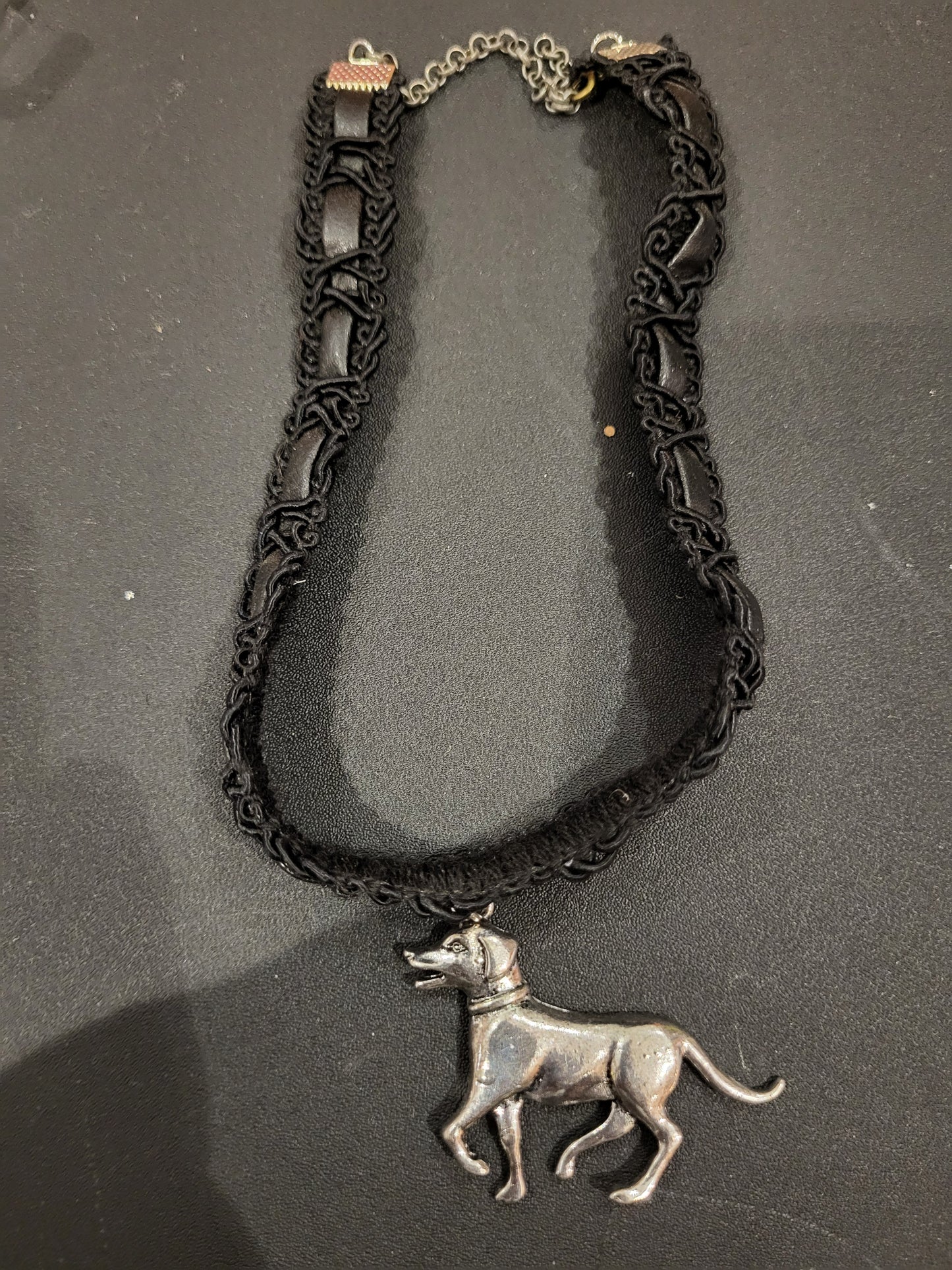Handmade dog charm choker