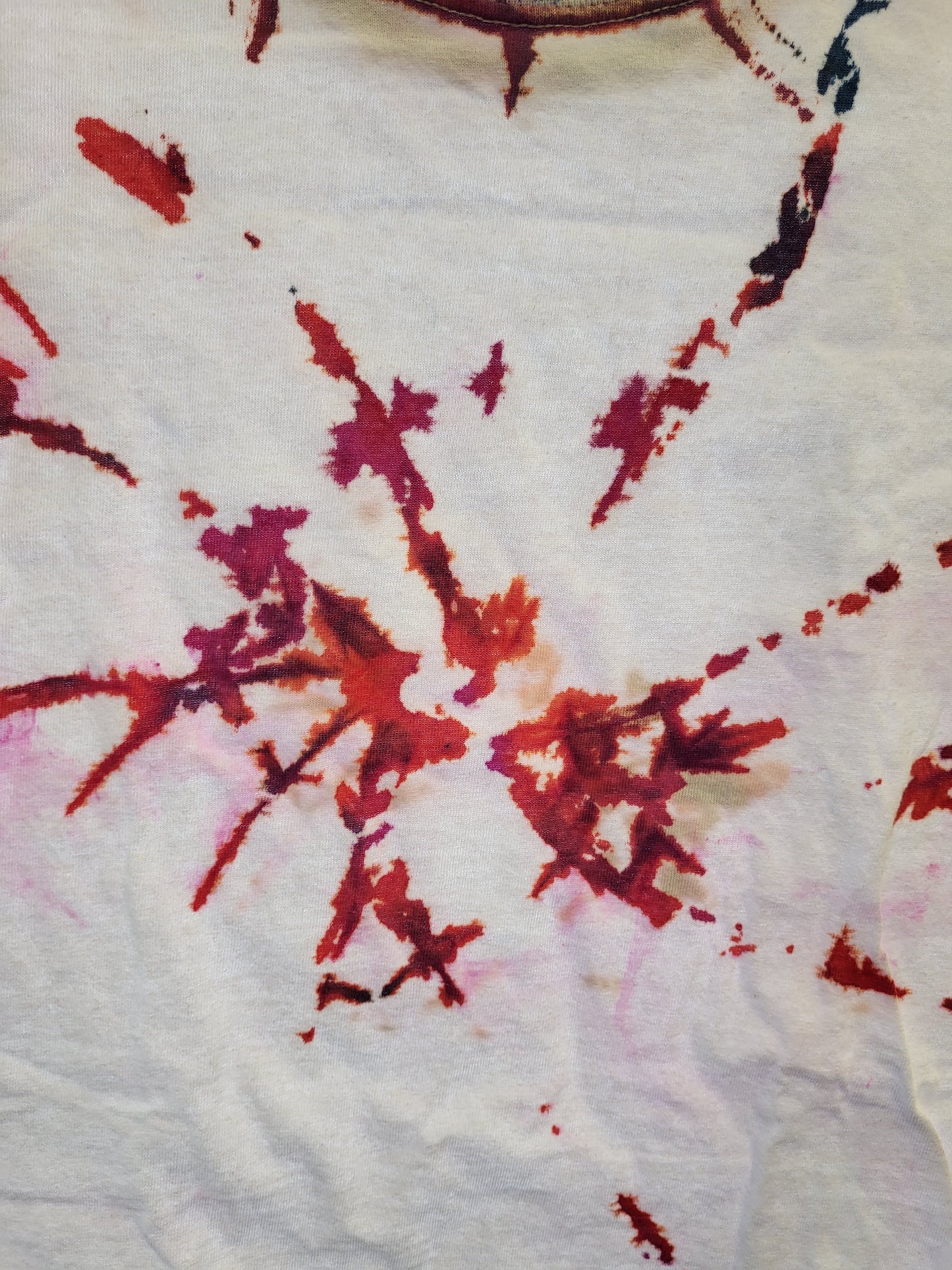 Hand dyed sun burst youth tshirt 6/8 Small