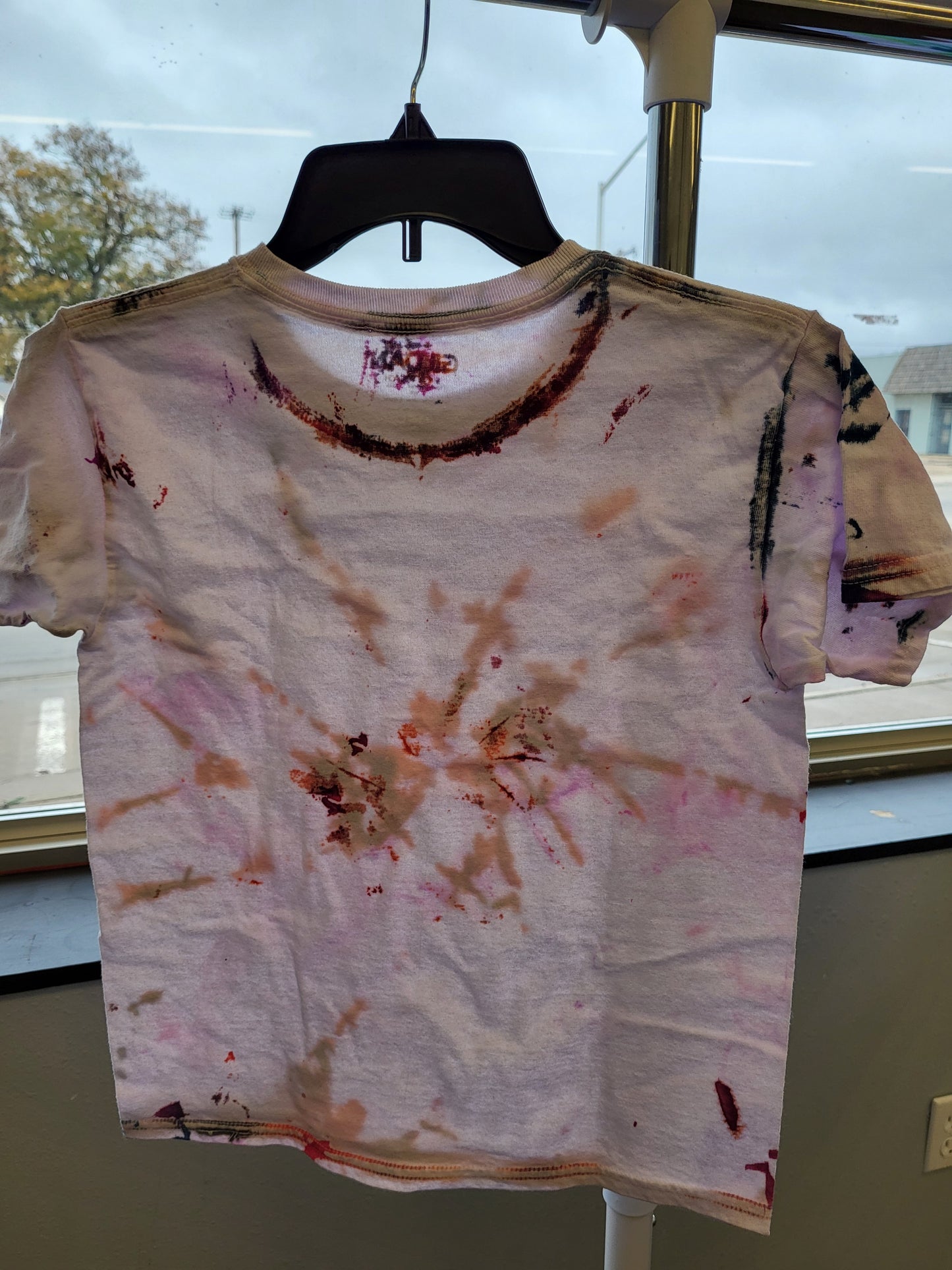 Hand dyed sun burst youth tshirt 6/8 Small