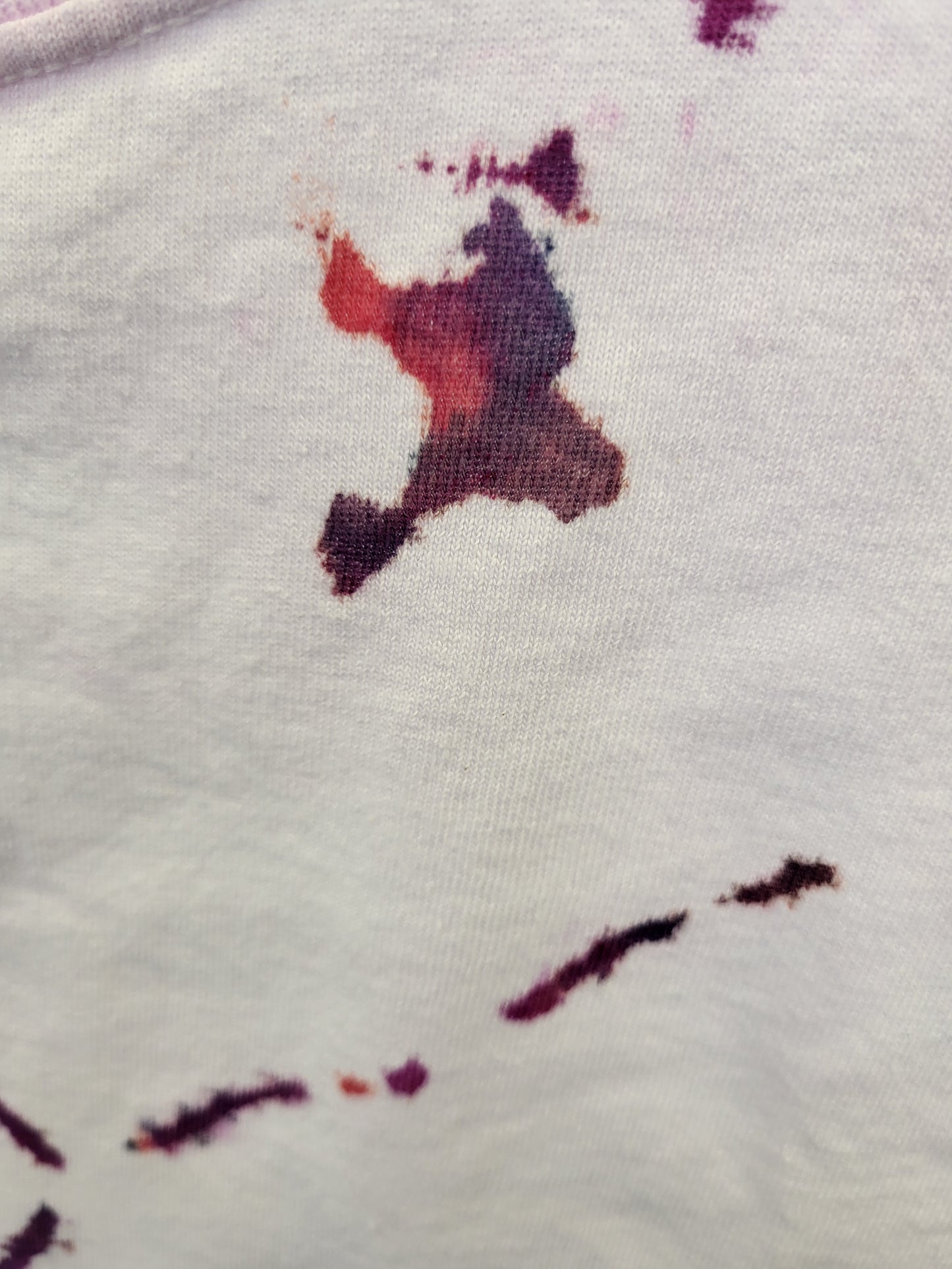 Hand dyed purple, pink, and red tie dye tshirt youth small 6/8