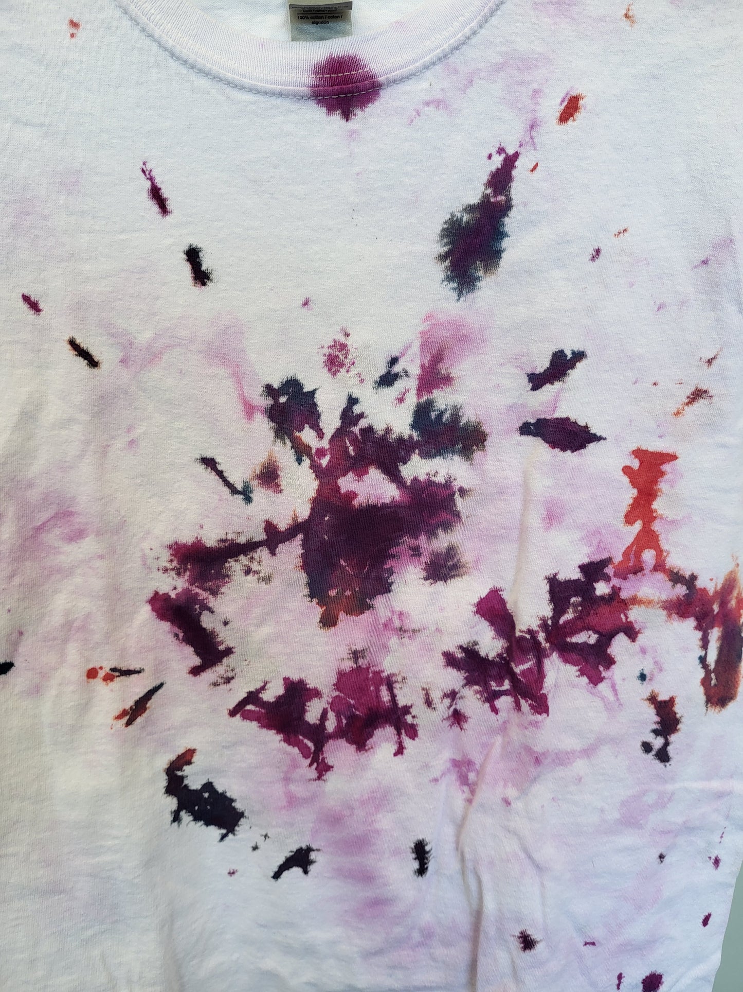 Hand dyed multicolored tie dye tshirt youth large