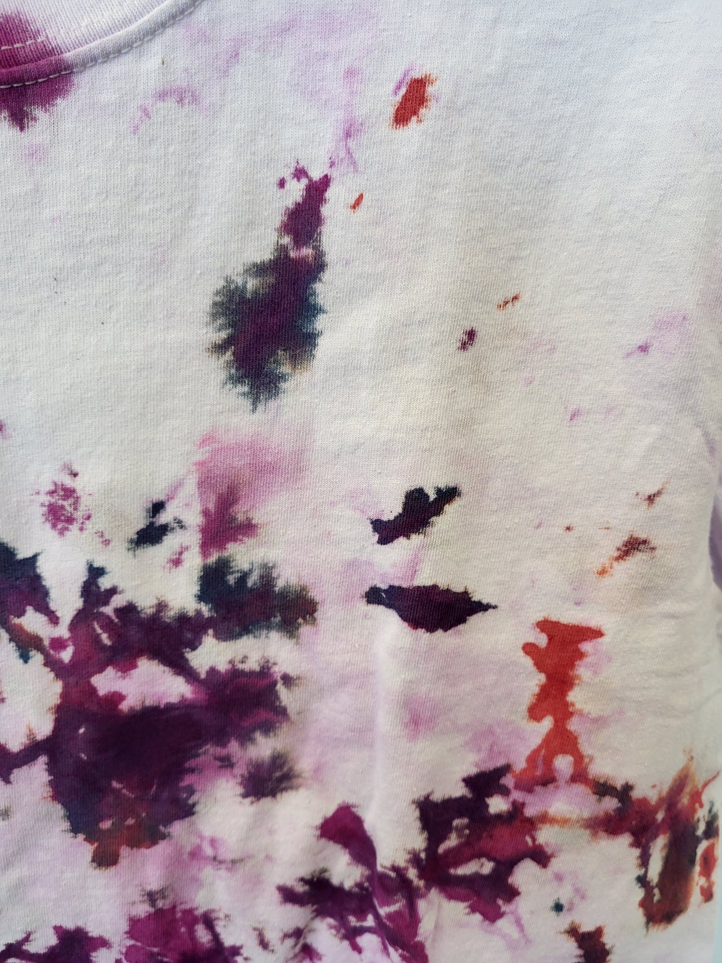 Hand dyed multicolored tie dye tshirt youth large