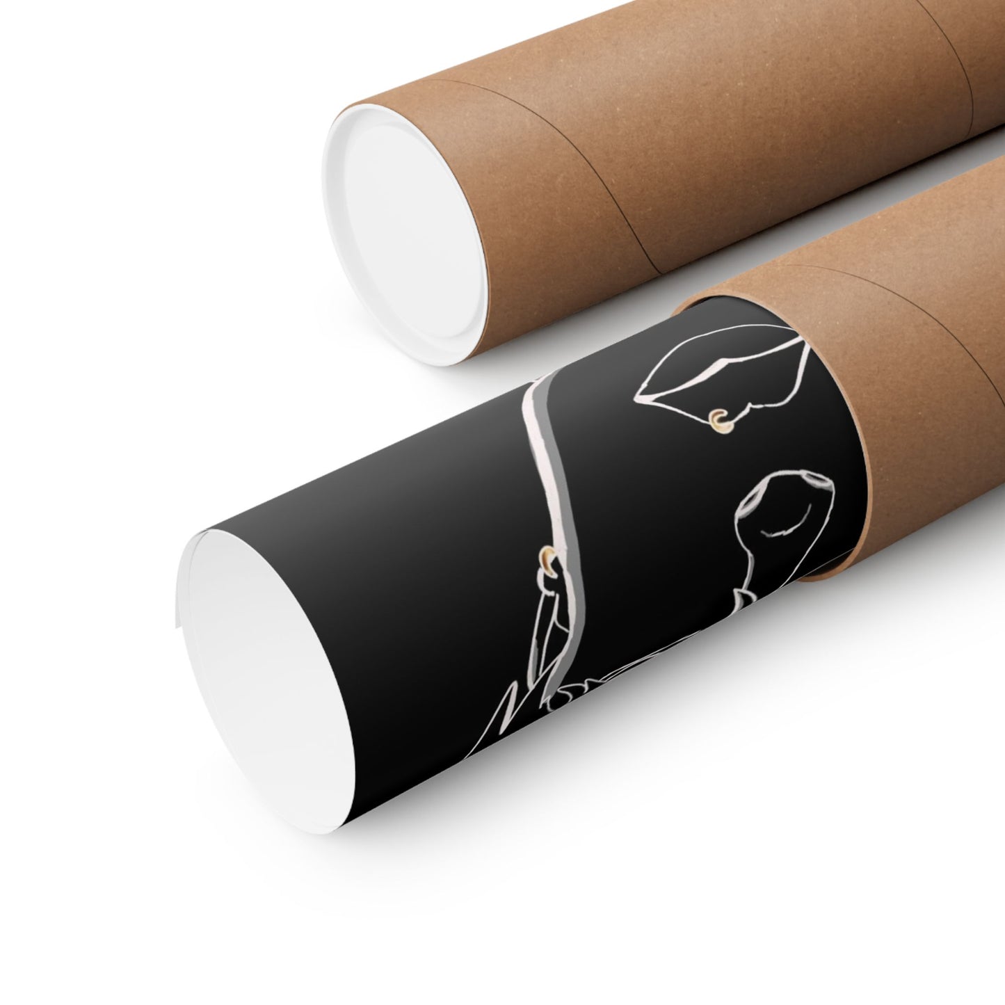 Vertical Poster - Bored Boy in Black Matte Design by Tara Fulk