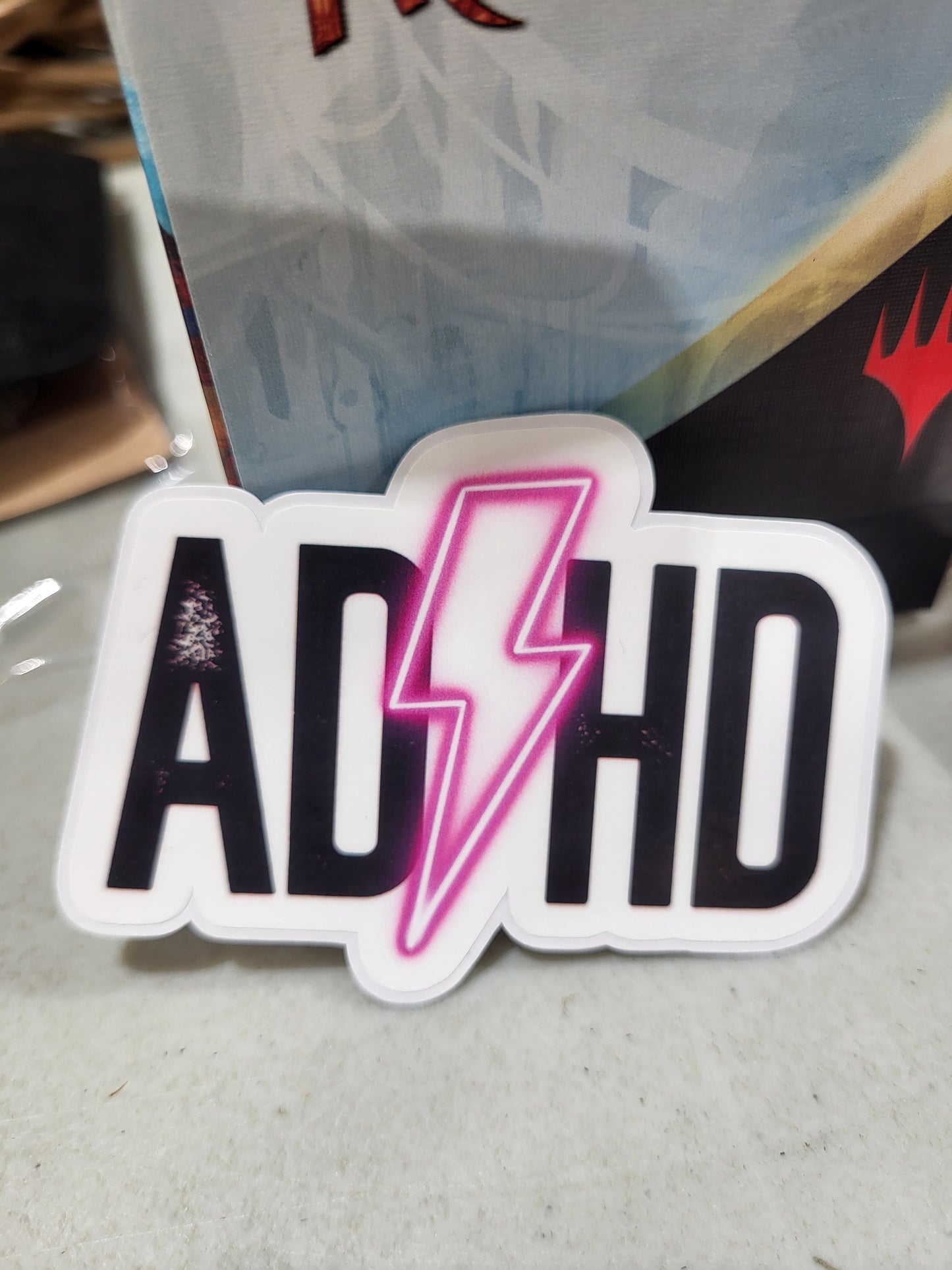 ADHD vinyl sticker 2x3in