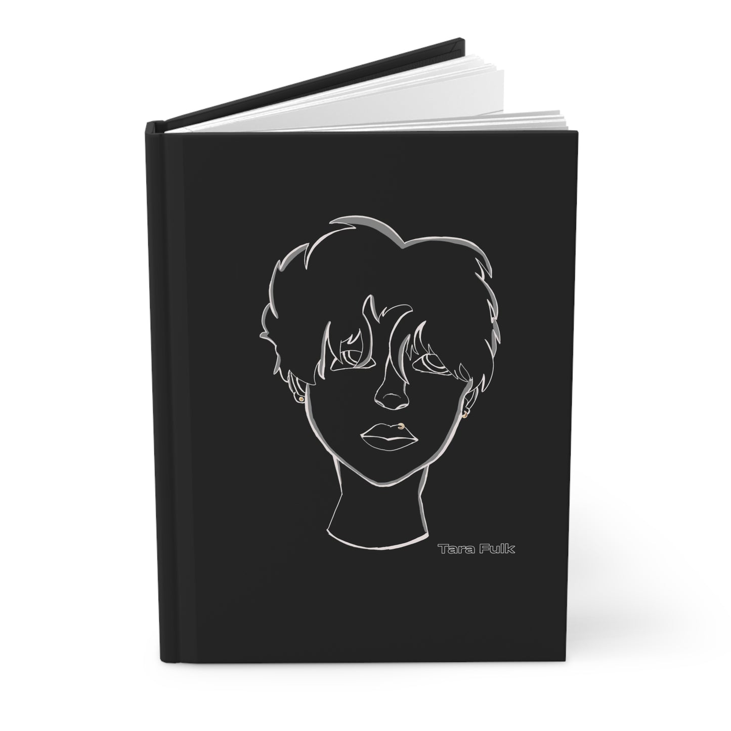 Bored Boy Black hardcover journal Tara Fulk x MyBiPop