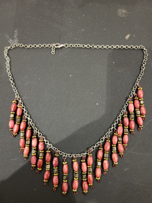 Handmade multistrand bead necklace