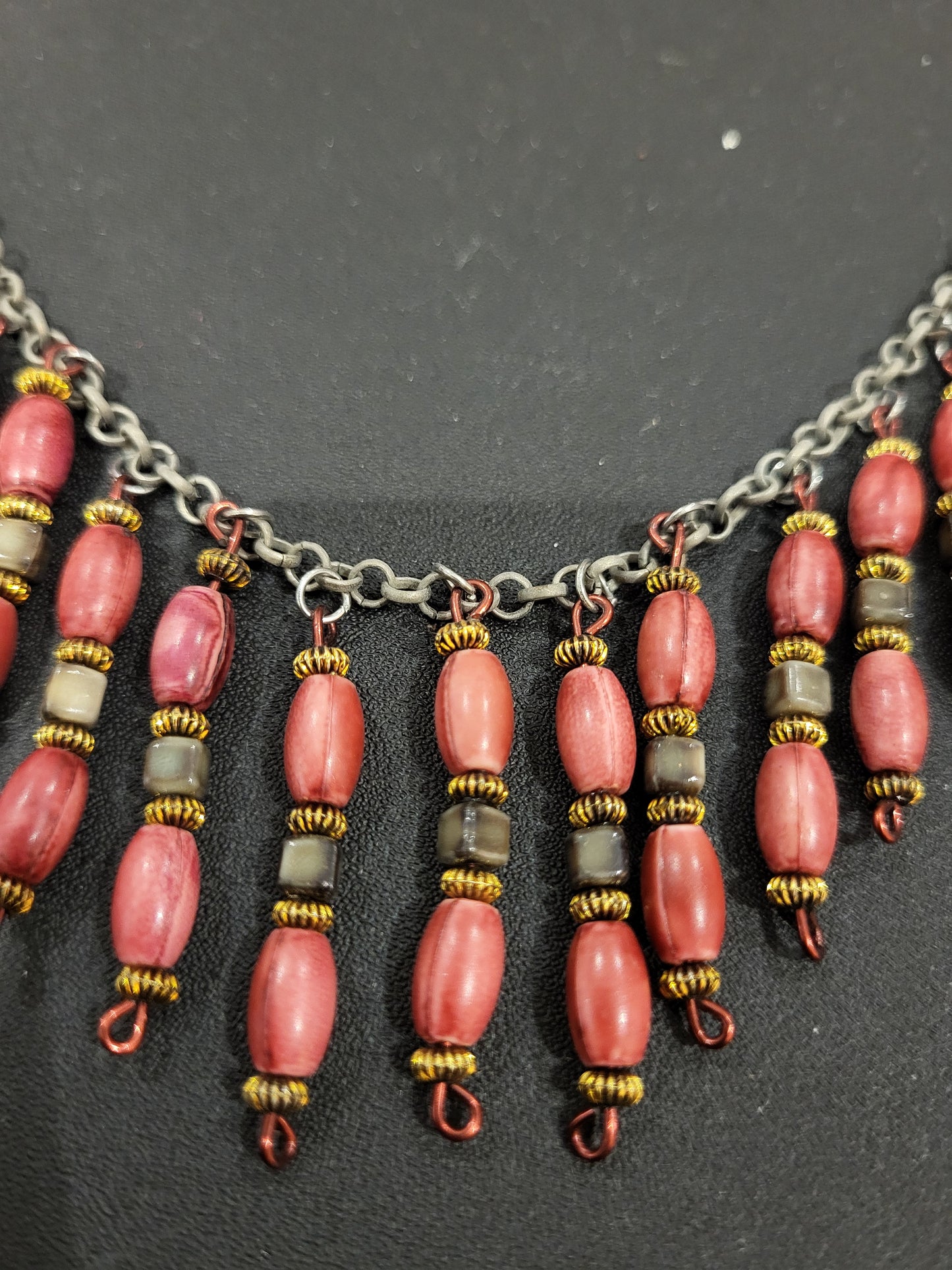 Handmade multistrand bead necklace