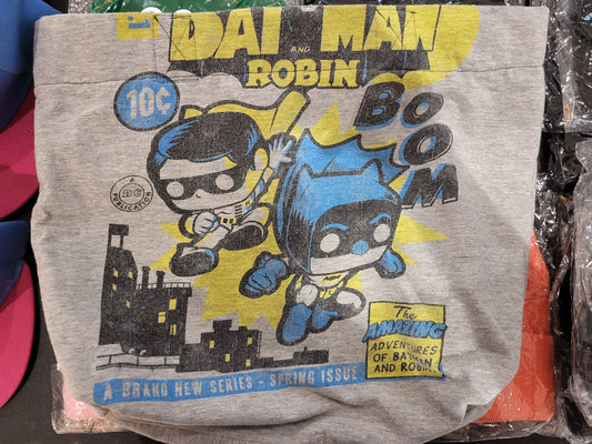 Handmade Batman and Robin tote bag