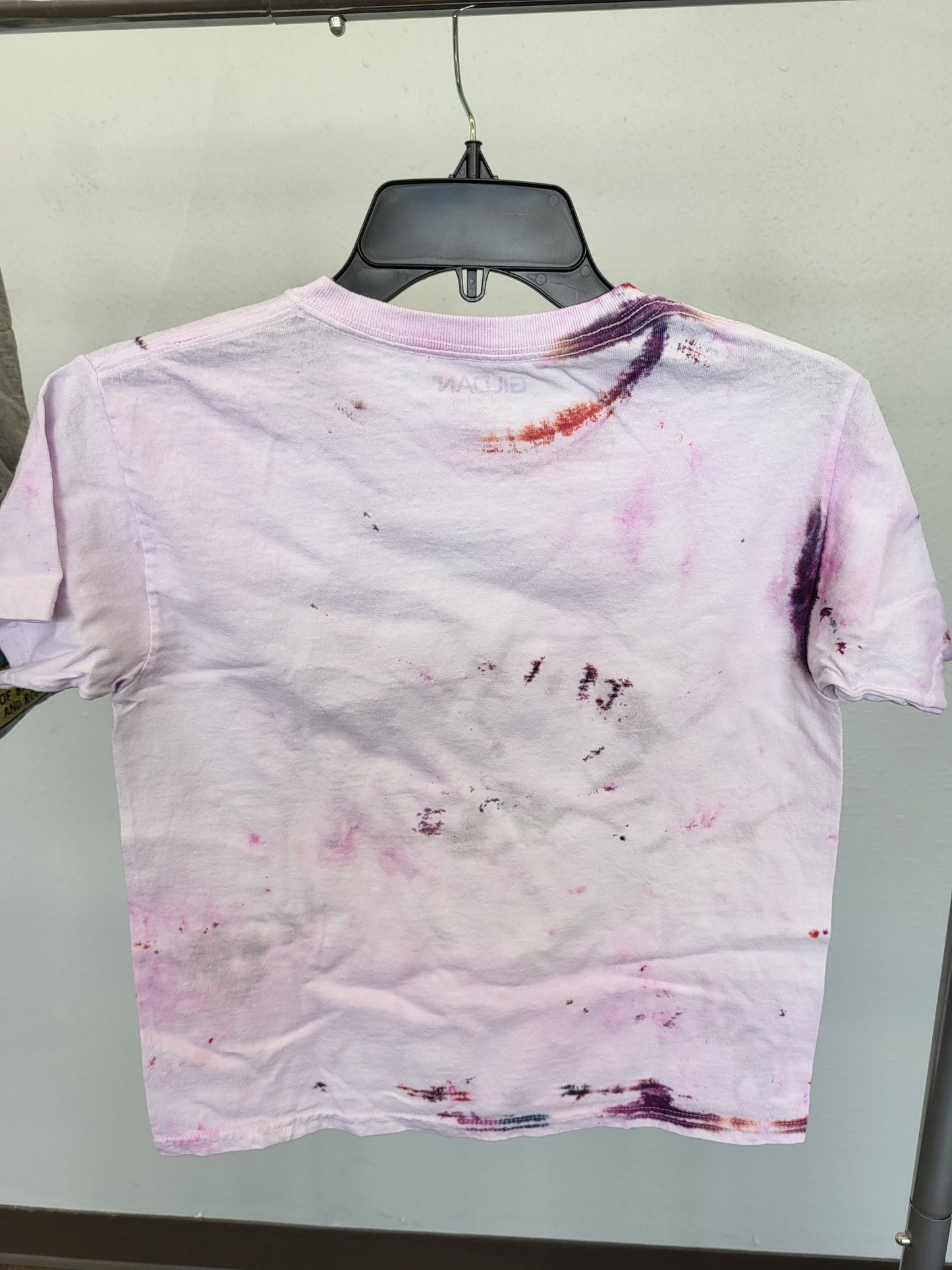 Hand dyed purple, pink, and red tie dye tshirt youth small 6/8