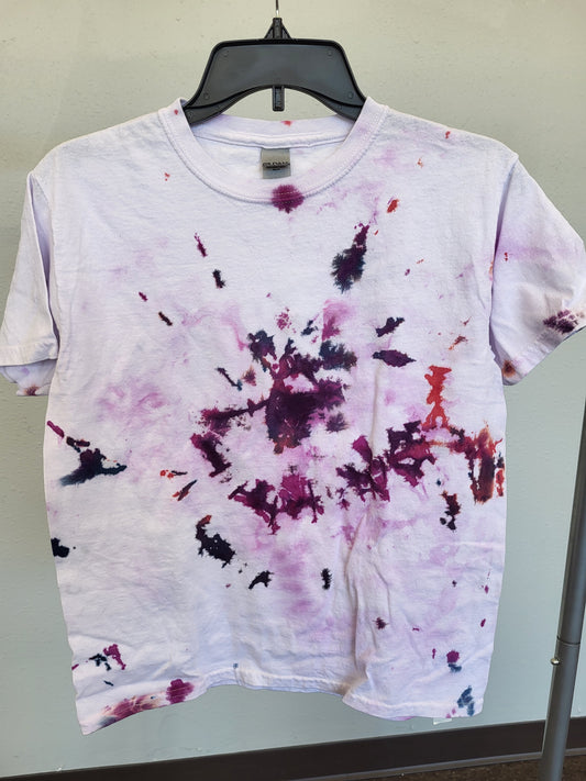 Hand dyed multicolored tie dye tshirt youth large