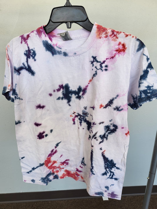 Hand dyed abstract island tie dye tshirt youth large