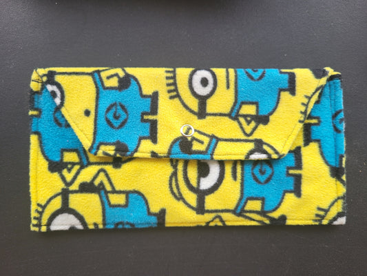 Handmade Minions soft clutch pouch with snap #1