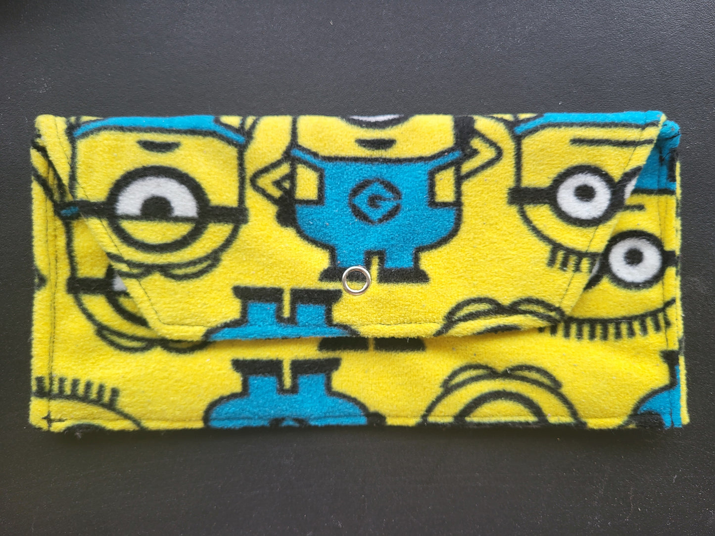 Handmade Minions soft clutch pouch with snap #2