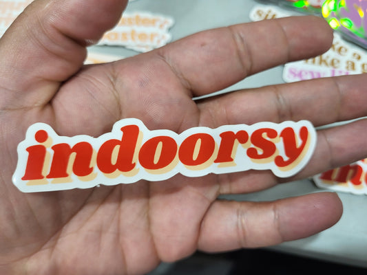 Indoorsy vinyl sticker 3/4 x 4in